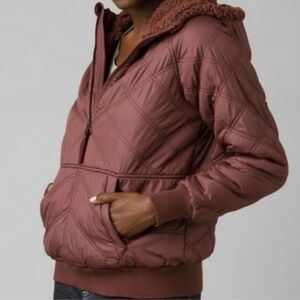 PrAna Women's Quilted Maroon Puffer Jacket. Size Small.